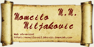 Momčilo Miljaković vizit kartica